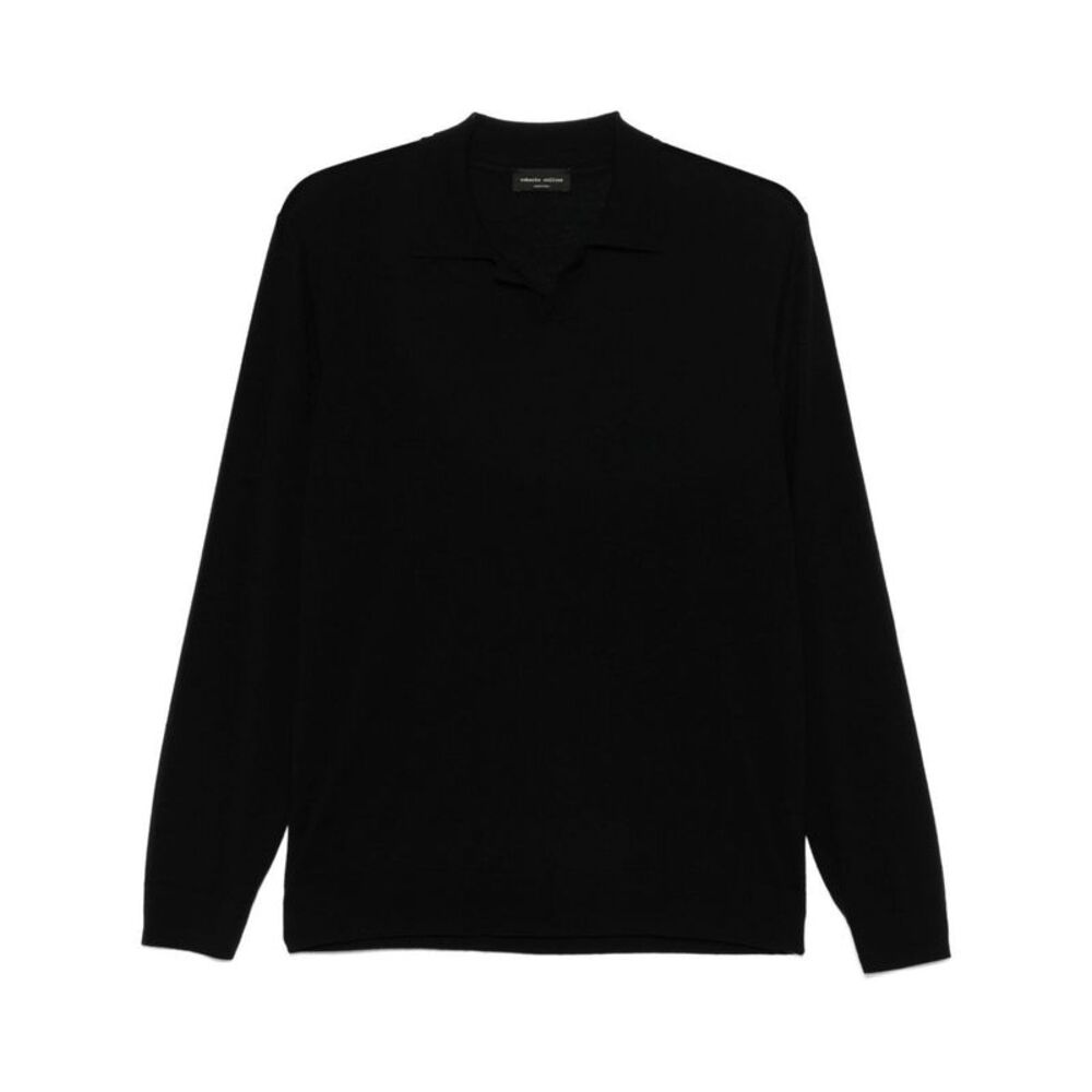 Roberto Collina Men Polo In Merino Wool